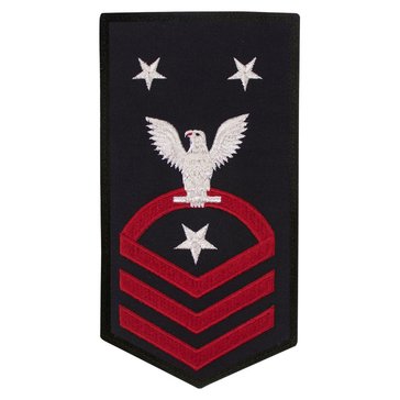Men's E9 CMDCM Rating Badge in STANDARD Red on Blue POLY/WOOL