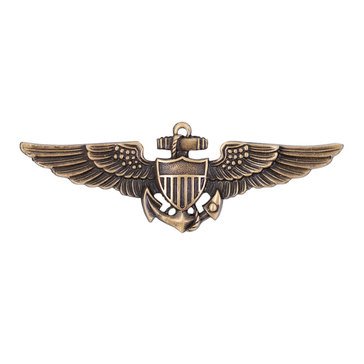 Warfare Badge Full Size AVIATOR Antique Gold