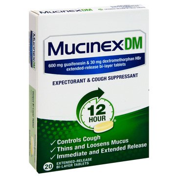 Mucinex DM Expectorant & Cough Suppressant Extended Release Tablets 600mg, 20ct