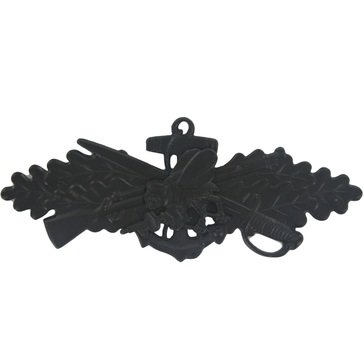 Warfare Badge Full Size SEAB CMBT WARF ENL Subdued Black Metal