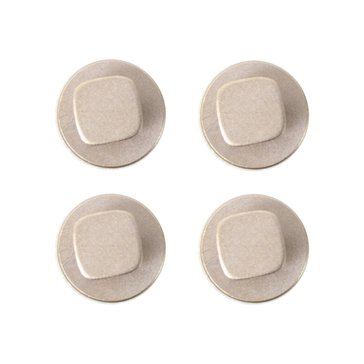 Shirt Studs Satin Silver Plain Face SET of 4