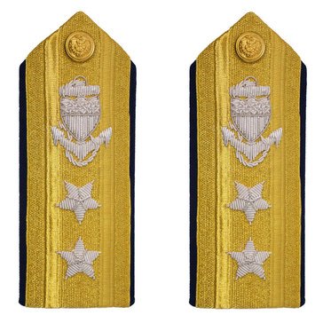 USCG Shoulder Board Bullion RADM 2 Star