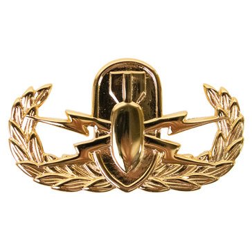 Warfare Badge Full Size EOD BASIC Mirror Finish  