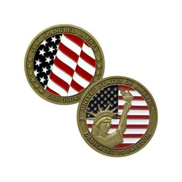 Challenge Coin USN Flag Coin