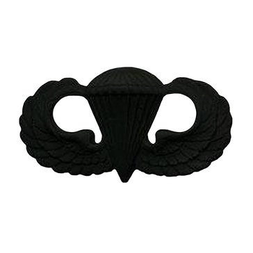 Warfare Badge Full Size PARACHUTIST BASIC Subdued Black Metal