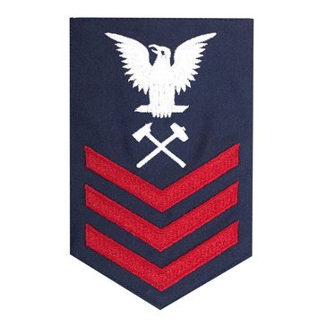 USCG E6 (DC) Men's Rating Badge Blue Serge