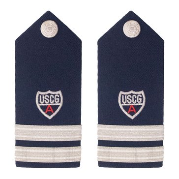 USCG Auxiliary Men's Hard Boards With 2 Stripes & Red A (ADSO&BA)