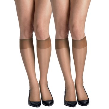 Hanes Women's Silk Reflection Barely There Knee Highs