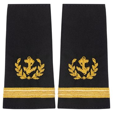 USMM Soft Shoulder Boards W/ Wreath And Anchor Ensign