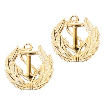Midshipman Collar Device with Wreath & Anchor