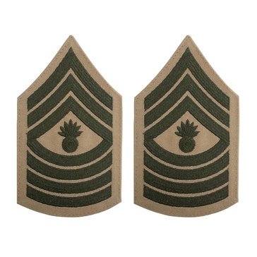USMC Women's Chevron Green on Khaki MGYSGT