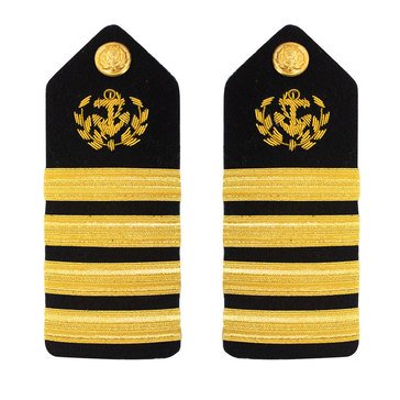 USMM Hard Shoulder Boards With Wreath And Anchor Capt