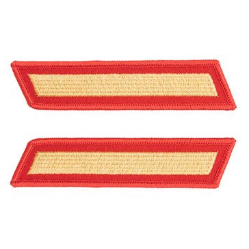 USMC Women's Service Stripe Set-1 Gold on Red Merrowed