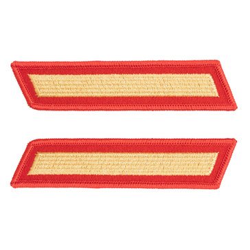 USMC Women's Service Stripe Set-1 Gold on Red Merrowed