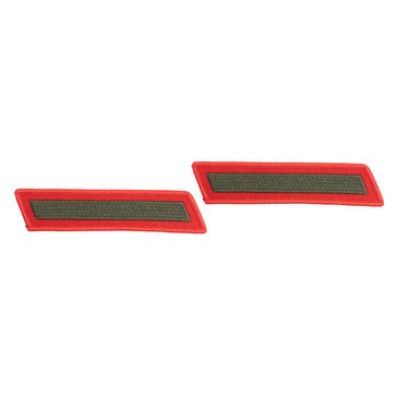 USMC Women's Service Stripe Set-1 Green on Red Merrowed