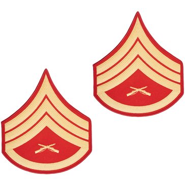 USMC Men's Chevron Gold on Red Evening Dress SSGT Merrowed Calvary size