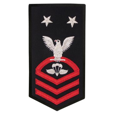 Women's E9 (PRCM) Rating Badge in STANDARD Red on Blue POLY/WOOL for Aircrew Survival Equipmentman