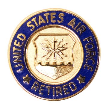 USAF Lapel Pin Retired Clutch Back