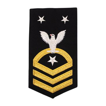 Men's E9 CMDCM Rating Badge in STANDARD Gold on Blue POLY/WOOL