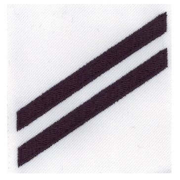 E2 Group Mark (SA) Rating Badge on White CNT for Seaman Apprentice (SA)