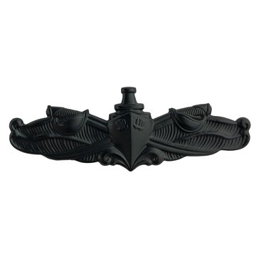 Warfare Badge Full Size SURF WARF ENL Subdued Black Metal