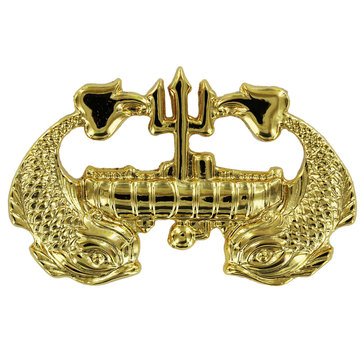 Warfare Badge Full Size DEEP SUBMERG OFF  Gold