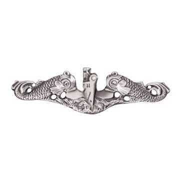 Warfare Badge Full Size SUB ENL  Oxidized  Silver