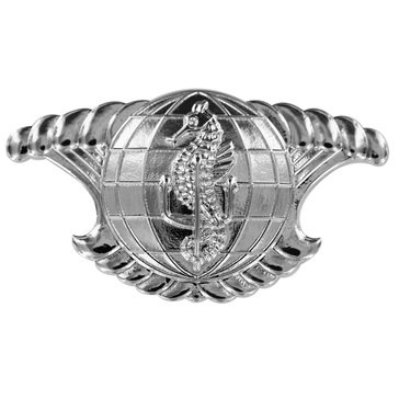 Warfare Badge Miniature IUSS ENL  Oxidized  Silver