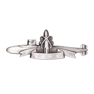 Warfare Badge Full Size SSBN SUB DET PAT  Oxidized  Silver