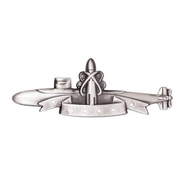 Warfare Badge Full Size SSBN SUB DET PAT  Oxidized  Silver 