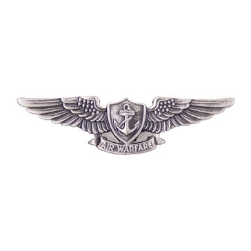 Warfare Badge Miniature AIR WARF ENL  Oxidized  Silver