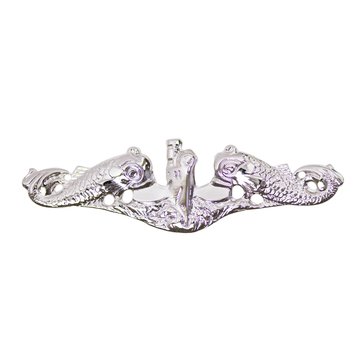 Warfare Badge Miniature SUB ENL  Mirror Finish Silver