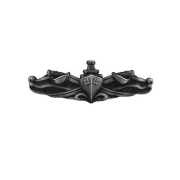Warfare Badge Miniature SURF WARF ENL  Oxidized  Silver
