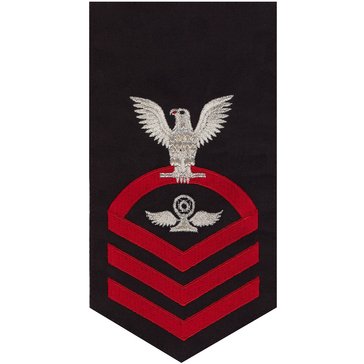 Men's E7 (ACC) Rating Badge in STANDARD Red on Blue POLY/WOOL for Aviation Traffic Controller