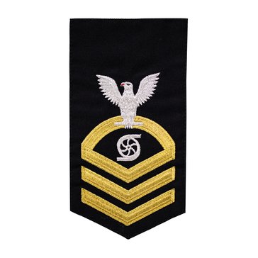 Men's E7 (GSC) Rating Badge in STANDARD Gold on Blue POLY/WOOL for Gas Turbine System Technician