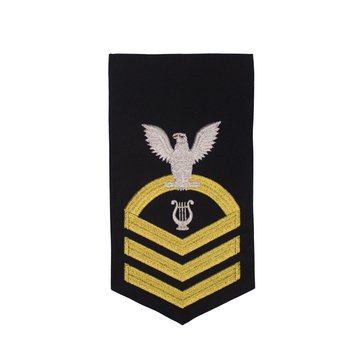 Men's E7 (MUC) Rating Badge in STANDARD Gold on Blue POLY/WOOL for Musician