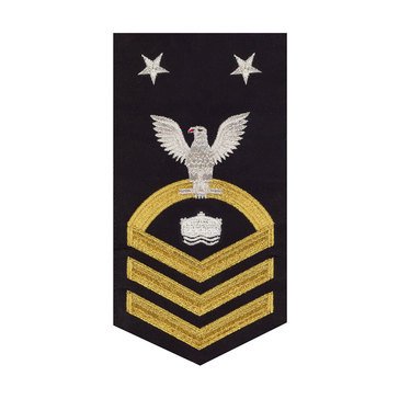 Men's E9 (MNCM) Rating Badge in STANDARD Gold on Blue POLY/WOOL for Mineman