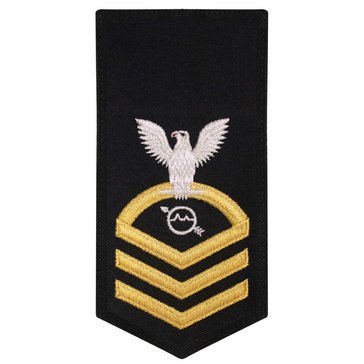 Women's E7 (OSC) Rating Badge in STANDARD Gold on Blue POLY/WOOL for Operations Specialist