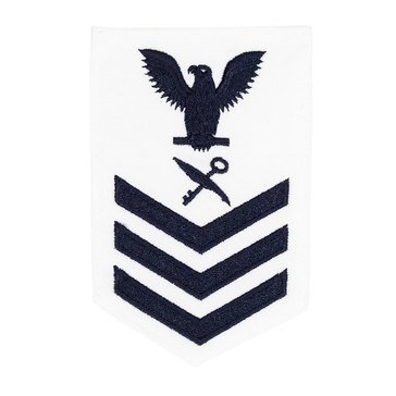 Women's E4-E6 (RS1) Rating Badge in  Blue on WHITE CNT for Retail Services Specialist