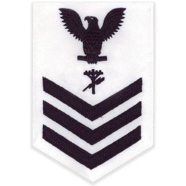 Men's E4-E6 (CE1) Rating Badge in Blue on White CNT for Construction Electrician