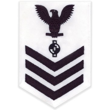 Men's E4-E6 (EA1) Rating Badge in Blue on White CNT for Engineering Aide