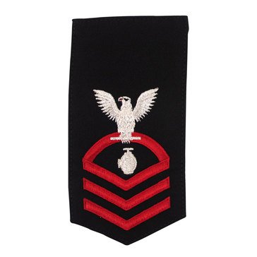 Women's E7 (UTC) Rating Badge in STANDARD Red on Blue POLY/WOOL for Utilities Technician