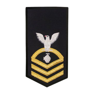 Women's E7 (UTC) Rating Badge in STANDARD Gold on Blue POLY/WOOL for Utilities Technician