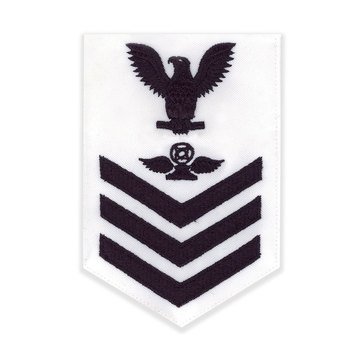 Men's E4-E6 (AC1) Rating Badge in Blue on White CNT for Air Traffic Controller