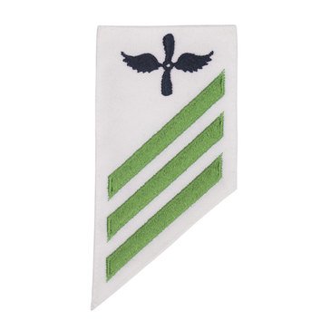 E3 Combo (AD) Rating Badge on White CNT for Aviation Machinist's Mate