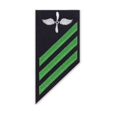 E3 Combo (AD) Rating Badge on BLUE SERGE WOOL for Aviation Machinist's Mate