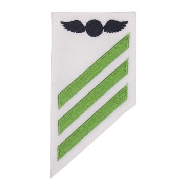 E3 Combo (AE) Rating Badge on White CNT for Aviation Electrician's Mate