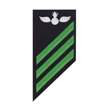 E3 Combo (AO) Rating Badge on BLUE SERGE WOOL for Aviation Ordinanceman