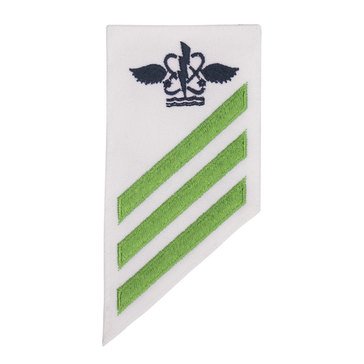 E3 Combo (AW) Rating Badge on White CNT for Aviation Antisubmarine Warfare Operator