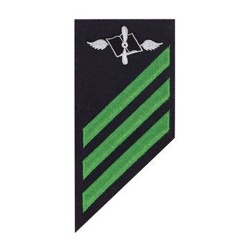 E3 Combo (AZ) Rating Badge on BLUE SERGE WOOL for Aviation Maintenance Adm